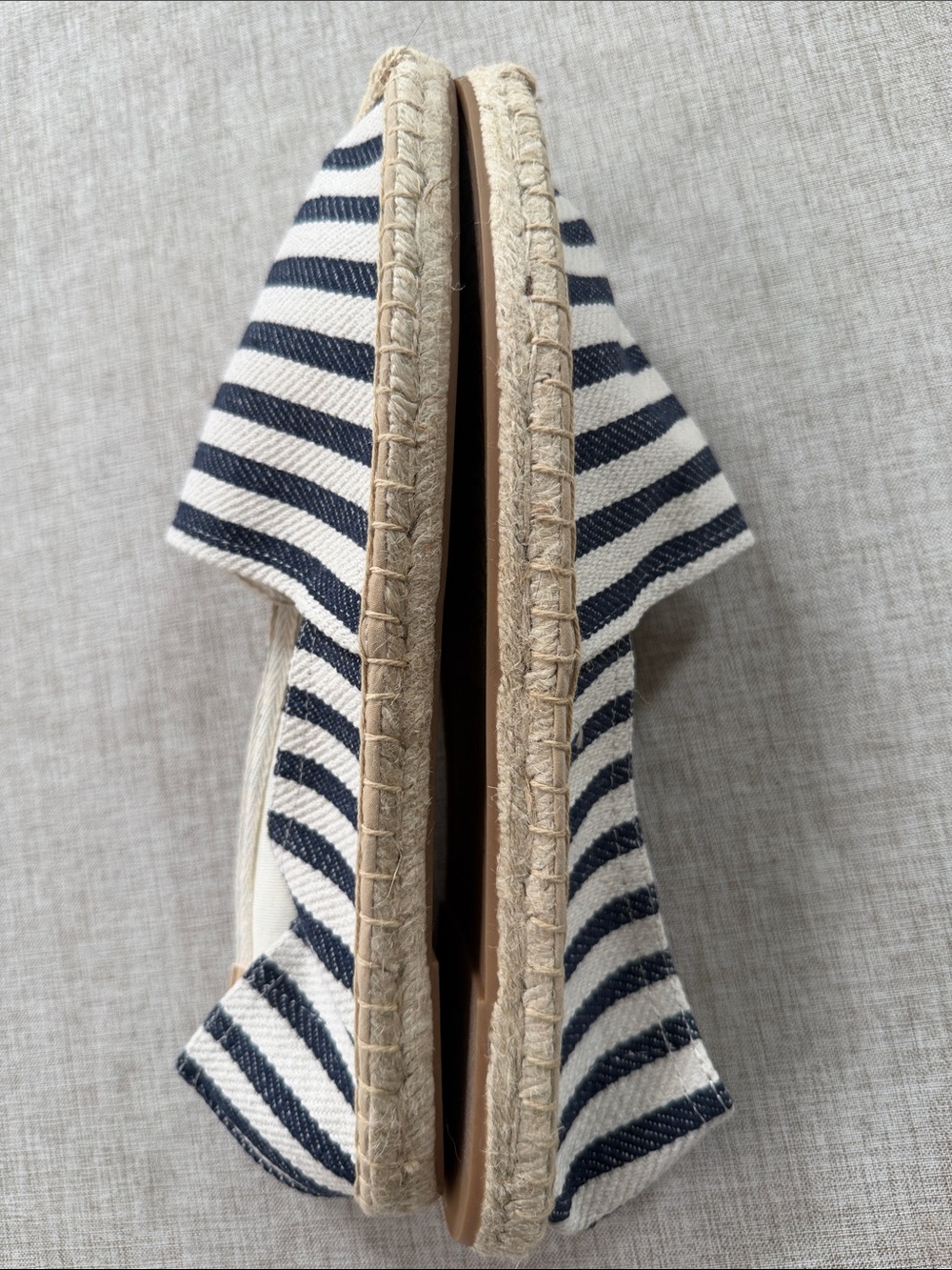 Land’s End Espadrille Women’s 11 Flat Breton Navy Stripe classic preppy NEW - Picture 4 of 9
